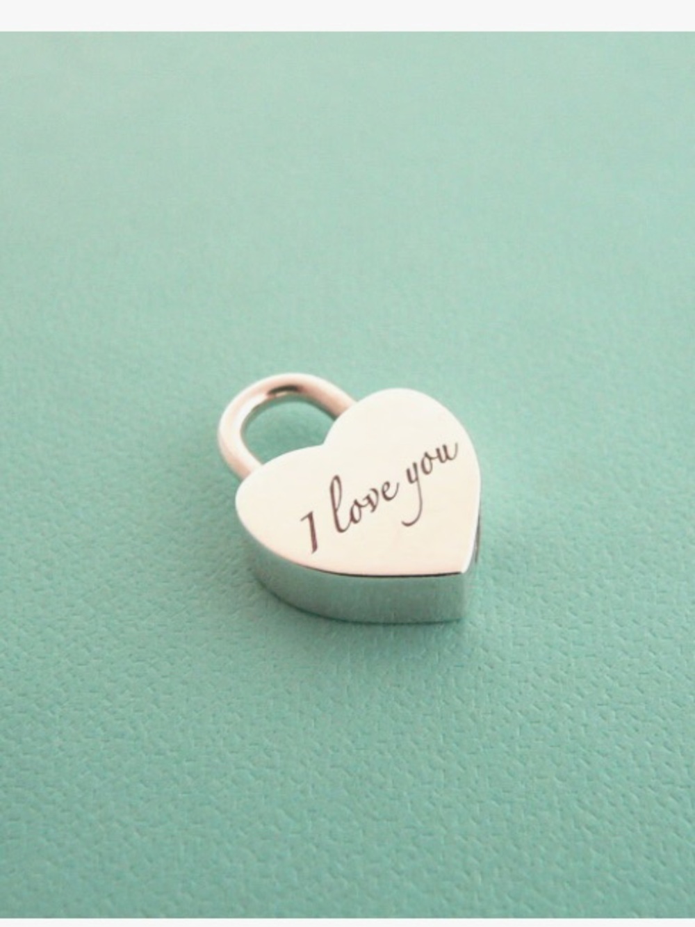 Sterling Silver Tiffany and Co I Love You Mini Lock pendant